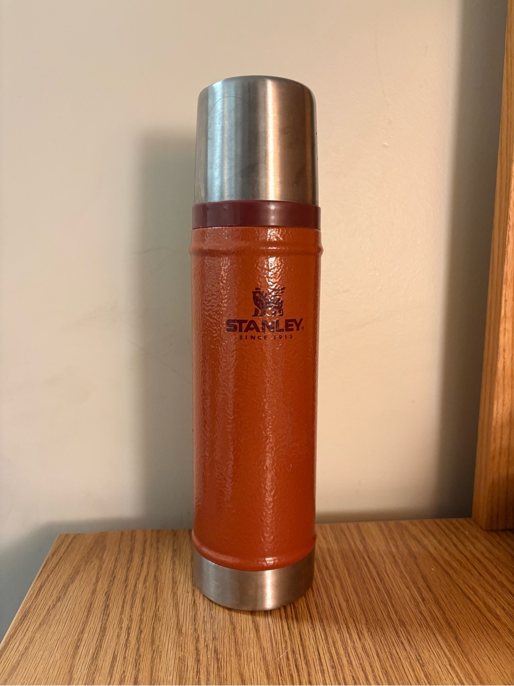 Stanley Orange and Stainless Steel Insulated Bottle